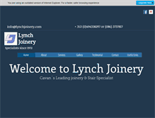Tablet Screenshot of lynchjoinery.com